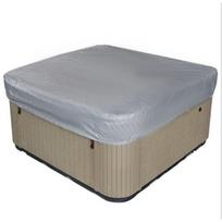 Kvadratinis karšto kubilo dangtis 190T vandeniui atsparus PVC danga Spa dangčiai Vonia Lauko baseinas Vėjui atsparus Vandeniui atsparus Karšto kubilo dangtis Naujas 220X220X30cm pilka