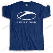 vyriški madingi laisvalaikio marškinėliai vyriškas prekės ženklo teeshirt A STATE OF TRANCE juokingi marškinėliai vyriški vasariniai viršutiniai drabužiai Prekės ženklo drabužiai S blue