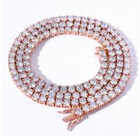 Karoliai Vyriški Hip Hop Teniso Grandinėlė 3mm 4mm 5mm Vienos Eilės Cirkonio Karoliai Teniso Grandinėlė 6inch bracelet (about 15cm long)