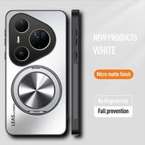 AG Matinis Magnetinis Dėklas HUAWEI Pura 80 Pro Plus 80 Ultra su Žiediniu Laikikliu, Belaidis Įkrovimas, Kietas Viršelis Pura 70 P60 P50 P40 P30 Huawei P40 Pro balta