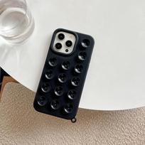 Siurbiamoji telefono dėklas, skirtas iPhone 11 12 13 14 15 iPhone 11 12 13 14 15 Pro 12 13 14 15 Pro Max Silikoninis apsauginis telefono korpusas iPhone 11 juoda