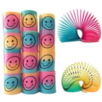 12x Mini Slinky Šypsenėlės Spyruoklės Vaivorykštės Šypsenėlės Spyruoklė Vakarėlio Maišelio Užpildai Plastikiniai