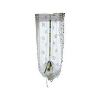 Gėlių langas kaimo miegamojo dekoras Permatomos užuolaidos, išsiuvinėtos drugeliais, šiuolaikiškos trumpos romėniškos užuolaidos. W 80X H 100cm 1PC