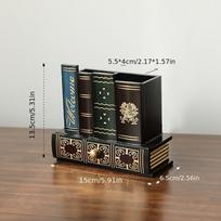 Vintage European Wooden Pen Holder - Creative Desk Organizer And Decorative Storage Box