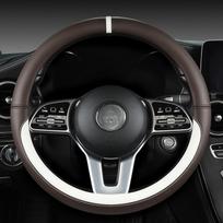 Naujo automobilio vairo užvalkalas kvėpuojantis ir neslystantis automobilio apdaila 37-38 cm vairo užvalkalo priedas gilios kavos spalvos