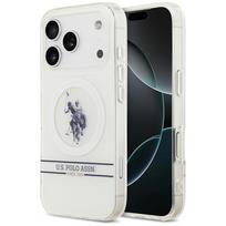 U.S. Polo Assn. US Polo DH Etui with Bottom Stripe Logo, MagSafe for iPhone 17 Pro, white
