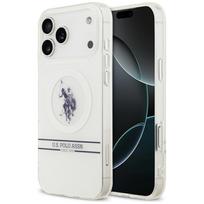 U.S. Polo Assn. US Polo DH Etui with Bottom Stripe Logo, MagSafe for iPhone 17 Pro Max, white