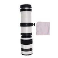 420 800mm F8.3 teleobjektyvo priartinimo objektyvas, tinkantis EF EF S tipo kameroms, rankinio fokusavimo kameros objektyvas, aliuminio lydinio, optinio stiklo balta