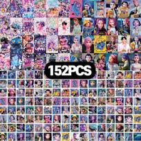 K-POP DEMONŲ MEDŽIOTOJAI Fotokortelių rinkinys (36 holografinės kortelės + 36 fotokortelės Purikura stiliumi 36 + 80 lipdukų) – 152 lapai (Jokių dublikatų)