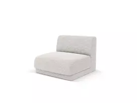 Modulinis baldas be porankių, Miley, 1 sėdynė, 90x75x70, šviesiai pilka