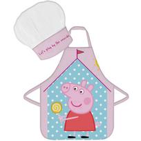 Peppa vaikiška prijuostė ir kepurė