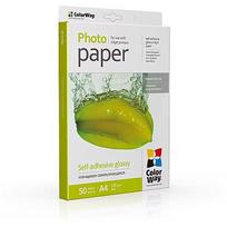 ColorWay Glossy Self-adhesive Photo Paper, 135g/m, A4, 50pcs. PGS1358050A4