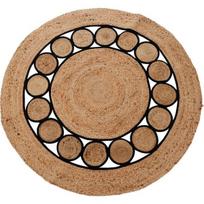 Boho džiuto kilimas, apvalus, Ø 120 cm