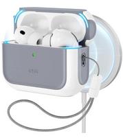 Pilkas / baltas dėklas Apple Airpods Pro 3 ausinėms "ESR Orbit Halolock Magsafe