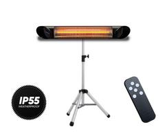 Anglies pluošto infraraudonųjų spindulių šildytuvas Veito BLADE S su stovu, juodas