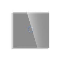 Vienpolis sensorinis jungiklio dangtelis Feelspot, pilkas, 47x47mm