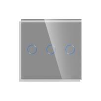 Tripolis sensorinis jungiklio dangtelis Feelspot, pilkas, 47x47mm
