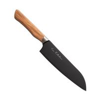 Japoniškas šefo peilis Santoku Satake Olive Black