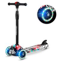 Ricokids Piko triratis paspirtukas - juodas su raudonais ir baltais raštais