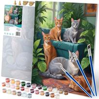 Tapyba pagal numerius 40x50 cm Massido Cats