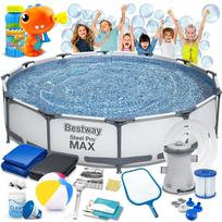 366 x 76 cm 16in1 Bestway 56416 sodo rėminis baseinas + burbulų mašina GRATIS