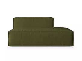 Dešinės pusės modulinė sofa, Nuria, 3 vietų, 110x165x72, samanų žalia melanžo spalva