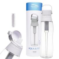 „Aqualogis Aqua&Go“ vandens buteliukas su filtru – 750 ml, balta
