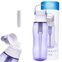 „Aqualogis Aqua&Go“ vandens buteliukas su filtru – 750 ml, levandų