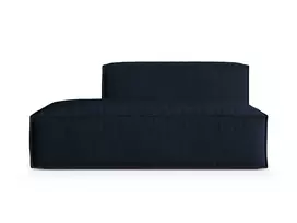 Kairinė modulinė sofa, Nuria, 3 vietų, 110x165x72, tamsiai mėlyna