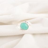Rare Amazonite Gemstone 925 Stamped Silver Handmade Ring Jewelry Birthday Gift RR-53-25 4
