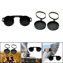 Kompaktiškas juodas žiūronų objektyvo dangtelis 10x42 Pakeičiamos dalys Žiūronų priedai Eyepiece
