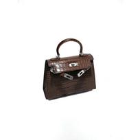 Pavasarinė ir vasarinė nauja krokodilo rašto petinė rankinė per petį 19CM