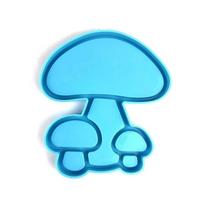 Large and Small Mushroom Tray Silicone Mold DIY Handmade Irregular Mushroom Shape Jewelry Storage Tray Ashtray Mold Crafts Home Decor mėlyna