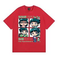Manga The Apothecary Diaries Grafiniai marškinėliai Unisex Mada Mieli Trumpomis Rankovėmis Japoniško Anime Marškinėliai Moterims Medvilniniai Laisvo Stiliaus Marškinėliai S gray