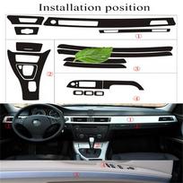 BMW 3 serijos E90 E92 E93 05-12 m. interjero apdailos lipdukai, 5D anglies pluošto stiliaus