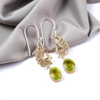 Peridot Gemstone 925 Sterling Silver Jewelry Handmade Drop/Dangle Earrings 1.8  EE-88-4