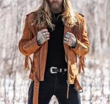 Vyriškas odinis švarkas Suede Rankų darbo Originalus Odinis Švarkas Biker Motociklininko Tikra Slim Fit S ruda