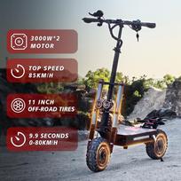 BOYUEDA S3-11 38Ah 6000W 60V Max Speed 85-95km/h Oil Brake 11 Inch Electric Scooter 200Kg Max Load 100Km Range Tax free