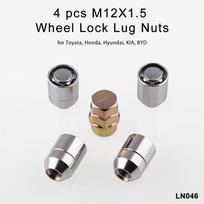 4Pcs M12x1.5 Wheel Lug Nuts Anti-theft Security Lock w/ Key For Honda Toyota Kia