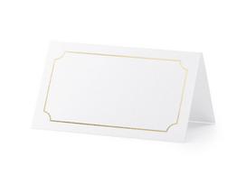 Vardo kortelė Frame, auksinė, 9.5x5.5 cm (1 pak/ 10 vnt)