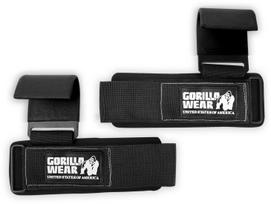 Gorilla Wear Weight Lifting Hooks - Black/White