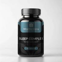 "VitalHarmony Sleep Complex" - natūrali miego parama - 90 kapsulių