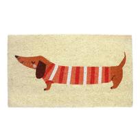 Iš kokoso pluošto grindų kilimėlis 43x73 cm Sausage Dog – Rex London