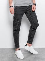 Džinsai vyrams Ombre Clothing P1079, juodi