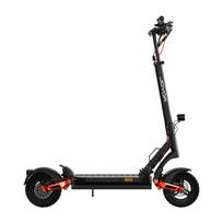 Joyor T6E ABE Kelių eismui tinkamas elektrinis paspirtukas su 500W varikliu, 48V 18Ah baterija, 10  bekelės padangomis, dvigubais diskiniais stabdžiais, pilnai amortizuotas sulankstomas elektrinis paspirtukas 48V 500W 18Ah juoda
