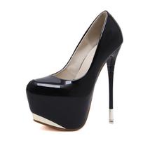 Madingi 16 cm ploni aukštakulniai moterims su platforma, lakuotos odos stiletto, sekli, moderni avalynė, seksualūs klubiniai vakarėlių bateliai, raudoni, juodi kulniukai, moterys 39 balta