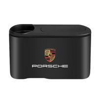 1 vnt. šiukšliadėžė automobilio emblema šiukšlių dėžė talpa saugojimui automobilio priedai Porsche Boxster Cayenne Panamera Macan Cayman 911 918 996 917 991