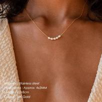 Hot natural freshwater Pearls pendant Choker Necklaces Zircon 316 l stainless steel Gold Color charms Necklace Female Party2025