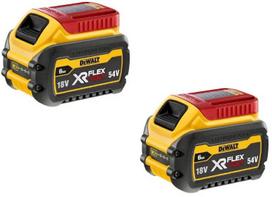 Dewalt XR FLEXVOLT Akku-Starterkit DCB546T2, 54Volt (gelb/Black, 2 Stück, 54Volt 2Ah oder 18Volt 6Ah) | DCB546T2-XJ | 5035048737705