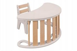 Montessori rokerio + stalviršio rinkinys 3in1 BABY-RAJ, smėlio spalvos